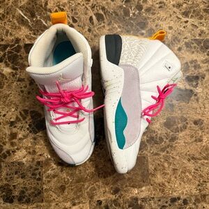 Air Jordan Kids Sneakers White and Pink
